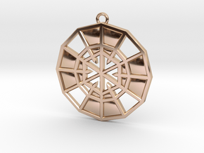 Resurrection Emblem 14 Medallion (Sacred Geometry) in 9K Rose Gold 