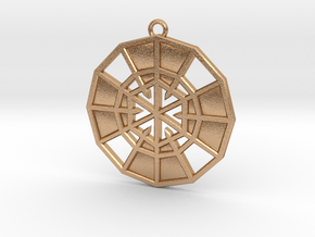 Resurrection Emblem 14 Medallion (Sacred Geometry) in Natural Bronze