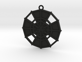 Rejection Emblem 13 Medallion (Sacred Geometry) in Black Premium Versatile Plastic