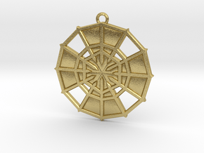 Rejection Emblem 13 Medallion (Sacred Geometry) in Natural Brass