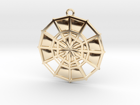 Rejection Emblem 13 Medallion (Sacred Geometry) in 14k Gold Plated Brass