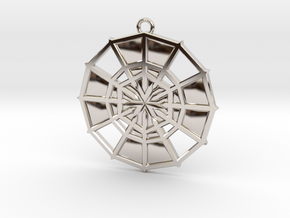 Rejection Emblem 13 Medallion (Sacred Geometry) in Rhodium Plated Brass