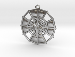 Rejection Emblem 13 Medallion (Sacred Geometry) in Natural Silver