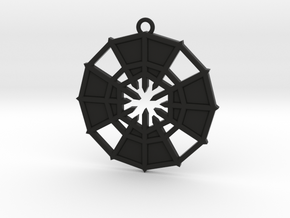 Rejection Emblem 14 Medallion (Sacred Geometry) in Black Premium Versatile Plastic