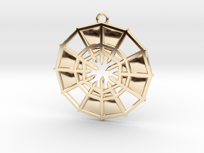 Rejection Emblem 14 Medallion (Sacred Geometry) in 14k Gold Plated Brass