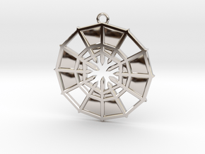 Rejection Emblem 14 Medallion (Sacred Geometry) in Rhodium Plated Brass
