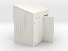 1/35 Scale Two Seater Outhouse in White Natural Versatile Plastic