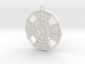 Restoration Emblem 14 Medallion (Sacred Geometry) in White Natural Versatile Plastic