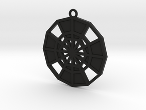 Restoration Emblem 14 Medallion (Sacred Geometry) in Black Premium Versatile Plastic