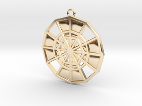 Restoration Emblem 14 Medallion (Sacred Geometry) in 9K Yellow Gold 