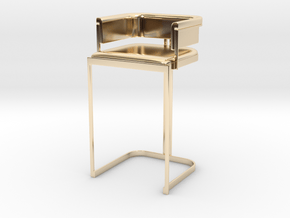 Miniature Luxury Vintage Bar Stool in 14k Gold Plated Brass