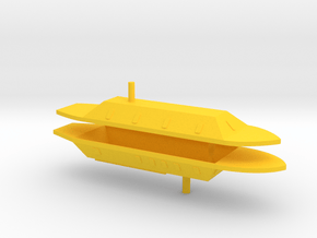 1/700 Ironclads CSS Georgia & CSS Louisiana in Yellow Smooth Versatile Plastic