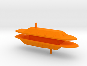 1/700 Ironclads CSS Georgia & CSS Louisiana in Orange Smooth Versatile Plastic