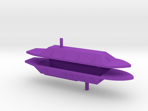 1/700 Ironclads CSS Georgia & CSS Louisiana in Purple Smooth Versatile Plastic