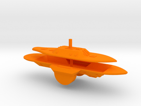1/700 Ironclads CSS Nashville & CSS Jackson in Orange Smooth Versatile Plastic