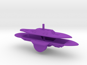 1/700 Ironclads CSS Nashville & CSS Jackson in Purple Smooth Versatile Plastic