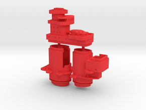 1/700 H44 Class Bridge & Funnels in Red Smooth Versatile Plastic