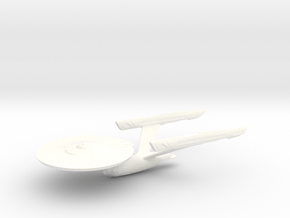 USS Enterprise (Discovery) Refit / 15.2cm - 6in in White Smooth Versatile Plastic