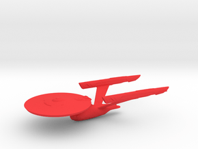 USS Enterprise (Discovery) Refit / 15.2cm - 6in in Red Smooth Versatile Plastic