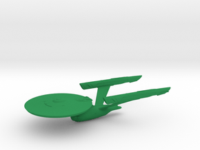 USS Enterprise (Discovery) Refit / 15.2cm - 6in in Green Smooth Versatile Plastic