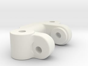 Tamiya DT02 / DT03 C Hub 5 deg Caster Right in White Natural Versatile Plastic