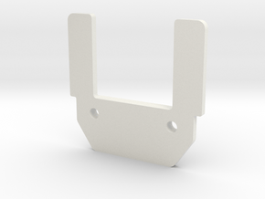 DF01-Top Force-Rear Chassis Plate Adaptor J11 in White Natural Versatile Plastic