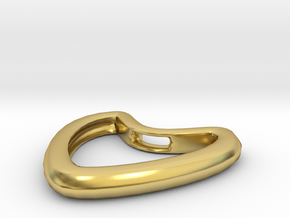 Golden Dice ! Heart shape  in Polished Brass