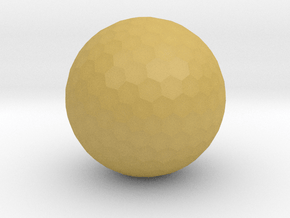Icosahedron Hex Hollow in Tan Fine Detail Plastic