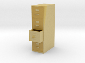 1:24 File Cabinet - Drawer 2 Open in Tan Fine Detail Plastic