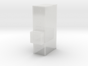1:24 File Cabinet - Drawer 2 Open in Clear Ultra Fine Detail Plastic