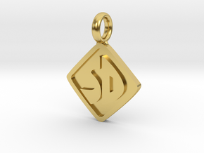 Scooby Doo Pendant - 4.6mm bail in Polished Brass
