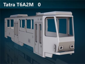 Tatra T6A2M 0 Scale [body] in White Natural Versatile Plastic: 1:48