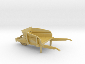 HO scale wood wheel barrow in Tan Fine Detail Plastic