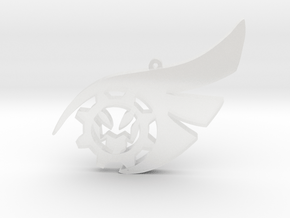 Cloqwork Orange Emblem Pendant in Clear Ultra Fine Detail Plastic: Medium