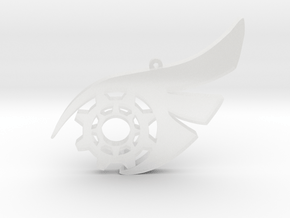 Cloqwork Emblem Pendant in Clear Ultra Fine Detail Plastic: Small