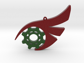 Cloqwork Emblem Pendant in Natural Full Color Nylon 12 (MJF): Small