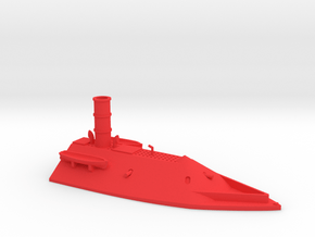 1/350 CSS Virginia Casemate Front in Red Smooth Versatile Plastic