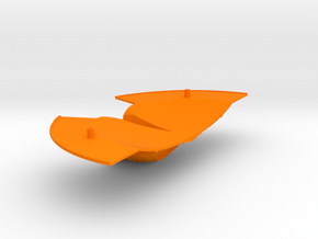 1/2500 Taiho Class Front Sec. Hull Ultra-Detail in Orange Smooth Versatile Plastic