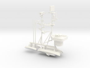 1/350 Shcherbakov Masts & Boats in White Smooth Versatile Plastic