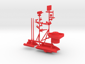1/350 Shcherbakov Masts & Boats in Red Smooth Versatile Plastic