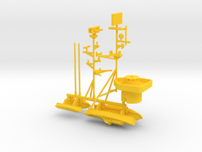 1/350 Shcherbakov Masts & Boats in Yellow Smooth Versatile Plastic