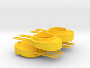 1/350 Lyon (1915) Main Armament in Yellow Smooth Versatile Plastic