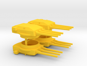 1/700 H-Klasse Triple Turrets in Yellow Smooth Versatile Plastic