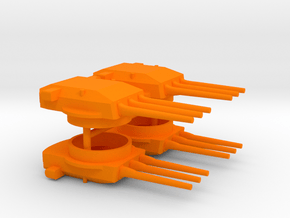 1/700 H-Klasse Triple Turrets in Orange Smooth Versatile Plastic