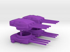 1/700 H-Klasse Triple Turrets in Purple Smooth Versatile Plastic