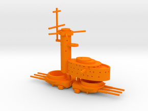 1/700 FlugDeckKreuzer AIIa Superstr. & Main Guns in Orange Smooth Versatile Plastic