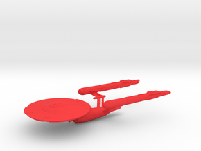 ISS Defiant - Wireframe Original / 15.2cm - 6in in Red Smooth Versatile Plastic