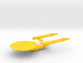 ISS Defiant - Wireframe Original / 15.2cm - 6in in Yellow Smooth Versatile Plastic