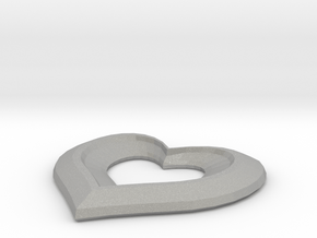 Heart Pendant in Aluminum