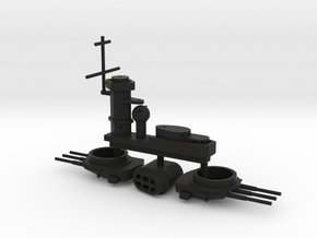 1/700 FlugDeckKreuzer AIII Superst. & Main Turrets in Black Smooth Versatile Plastic